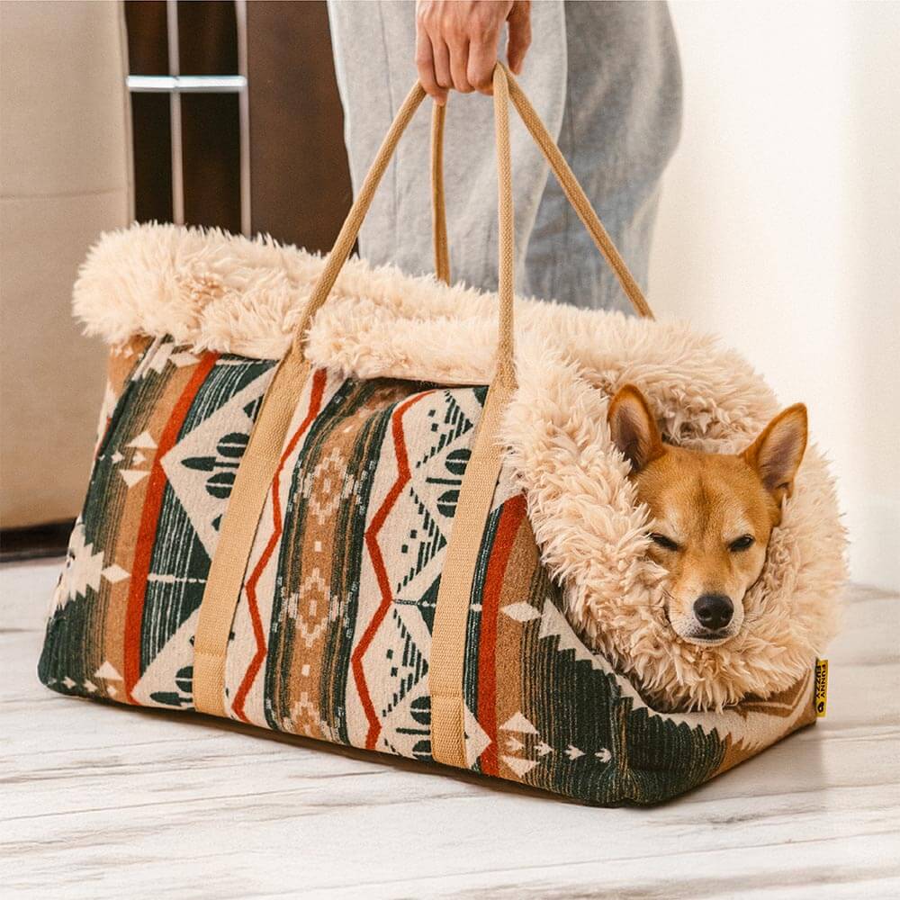 FUNNYFUZZY Wondernap Boho Reistas & Slaapzak voor Huisdieren
